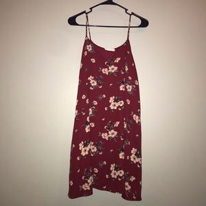 Maroon floral dress